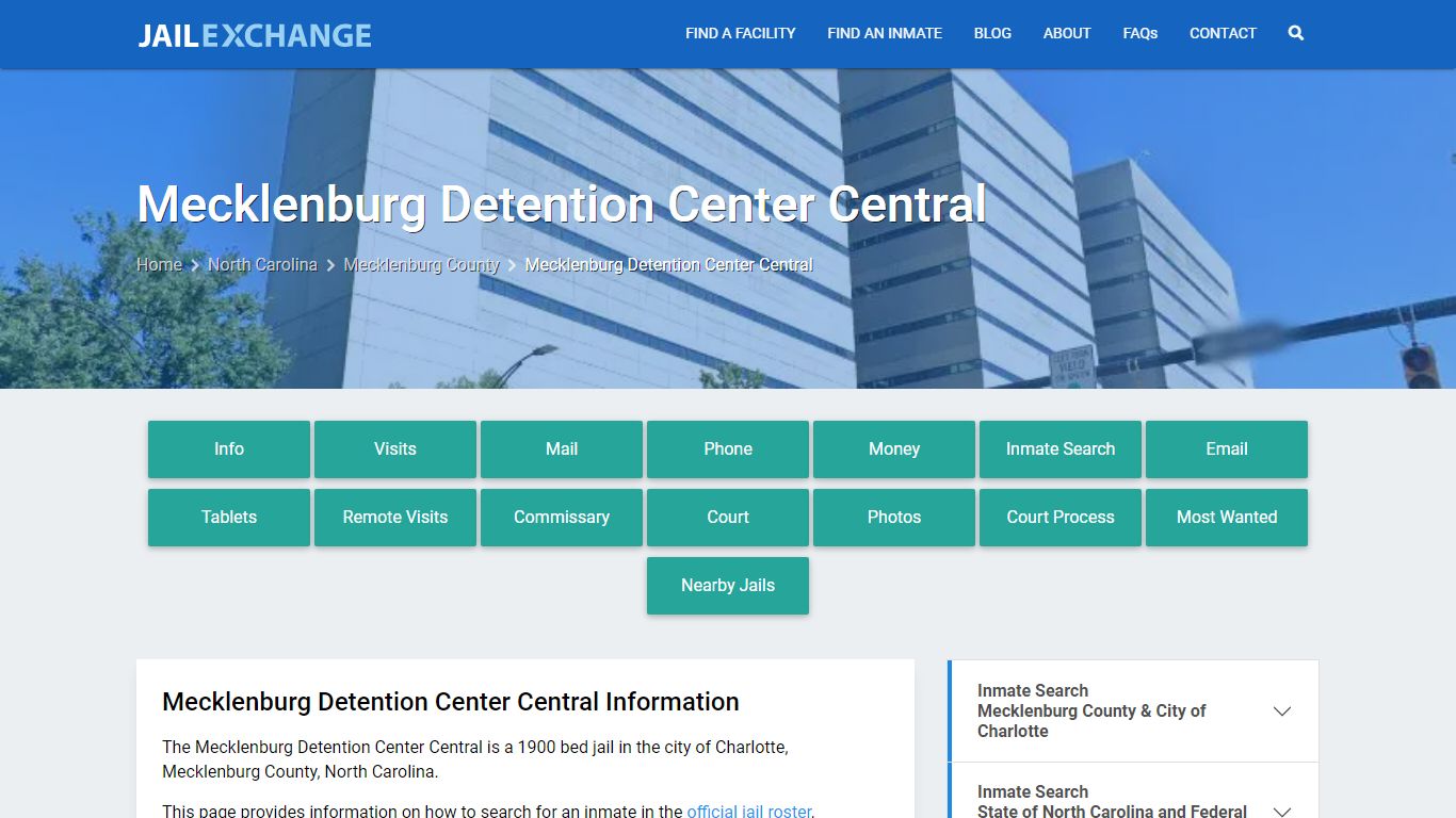 Mecklenburg Detention Center Central - Jail Exchange